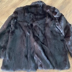 高級毛皮　ブラックミンクのコート　中古の画像