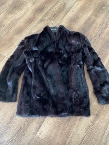 高級毛皮　ブラックミンクのコート　中古