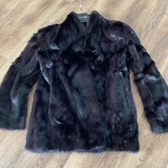 高級毛皮　ブラックミンクのコート　中古
