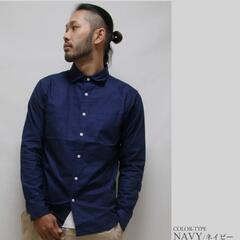 新品未使用未開封 長袖シャツ ネイビーの画像