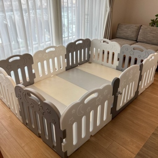 《交渉中》Caraz(カラズ) ベビーサークル 10枚＆固定ホルダーset