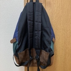 MEI リュック　シンプル　紺×緑の画像