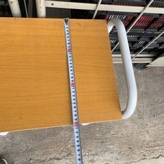 サビあり　スチールワゴン　天板木製の画像