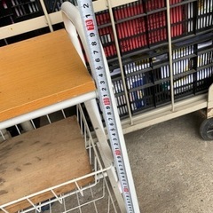 サビあり　スチールワゴン　天板木製の画像