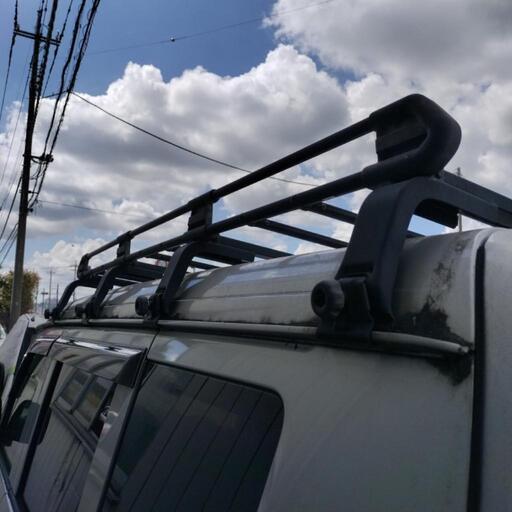 中古エブリィDA64外しinnoルーフキャリア2本セット黒ラック荷台 中古エブリィDA64外しinnoルーフキャリア2本セット黒ラック荷台