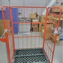 ハンドブレーキ付きカゴ車オレンジテナーオートブレーキ ハンドブレーキ付きカゴ車オレンジテナーオートブレーキ