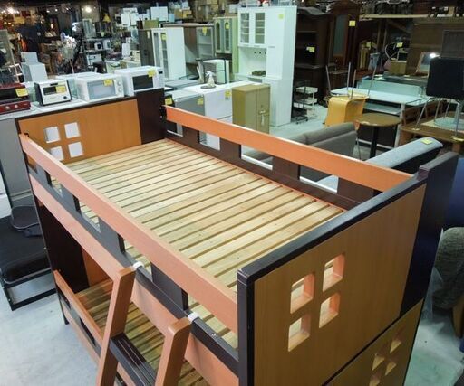二段ベッド はしご付き シングルサイズ コンビカラー はしご付き 家具 2段ベッド 札幌市東区 新道東店