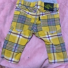80サイズ チェックボトムスの画像