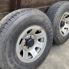 4本セット 純正ホイルタイヤ付き ハイラックス トヨタ RZN17#系 255/70R15 15x7JJ +8 PCD139.7 6穴 ブリヂストンDUELER H/T バリ山の画像