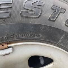 4本セット 純正ホイルタイヤ付き ハイラックス トヨタ RZN17#系 255/70R15 15x7JJ +8 PCD139.7 6穴 ブリヂストンDUELER H/T バリ山の画像