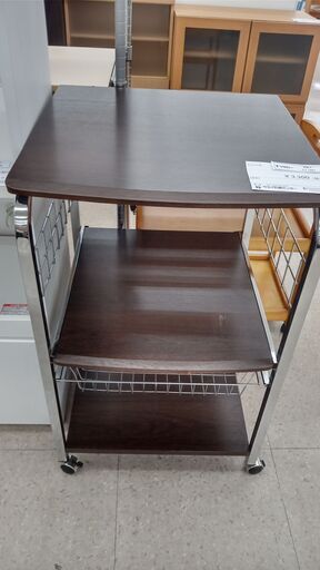 ★ジモティ割あり★  レンジ台 ブラウン H89×D54.5×W55.5 クリーニング済み TJ1881