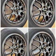 美品！BBS鍛造ホイール17インチ+ REGNO GR-XⅡ 215/55R17 （3820）製造タイヤ　バリ山