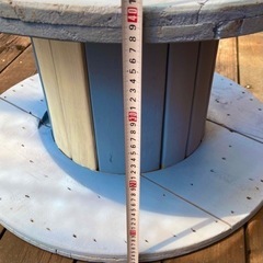 ★⑦ガーデニングテーブル・サイドテーブル・小物置き等★電線ドラム・木製ドラム・ケーブルドラム(最終値下げ)の画像