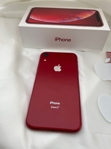 iPhone XR 256GB レッド　赤　作動良好　SIMフリー　Apple購入品　　新品保護シート付