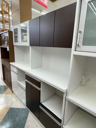 ?3面レンジボード ?定価￥29,800? 落ち着いたダークブラウンカラー お部屋に合わせやすいです?174