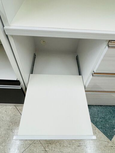 ?2面レンジボード スライド扉 ?定価￥69,800? 人気のホワイトカラー スチームオーブン対応?103