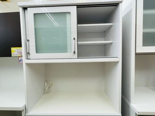 ?2面レンジボード スライド扉 ?定価￥69,800? 人気のホワイトカラー スチームオーブン対応?103