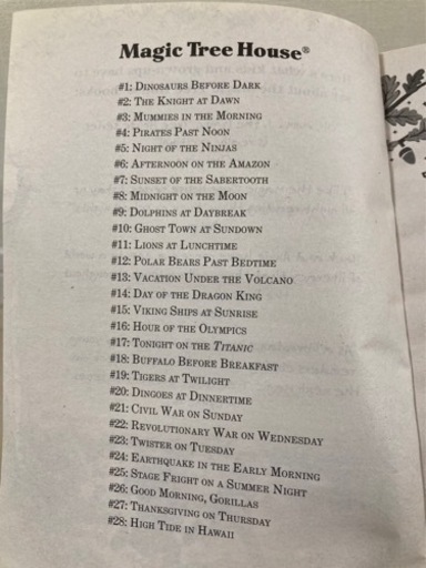 子供用品 Magic Tree House, books 1-29