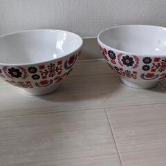 どんぶり　花柄