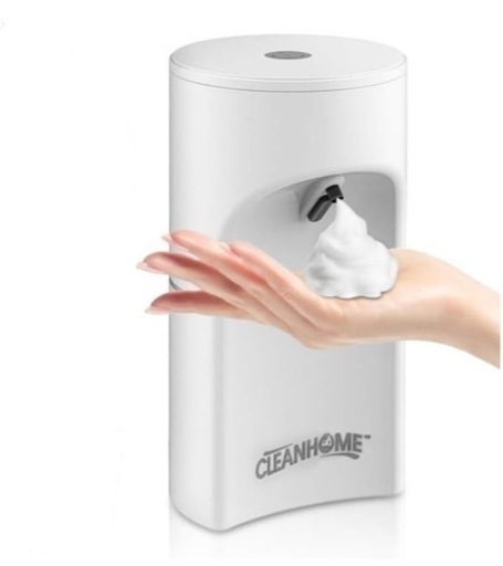 【新品未使用】　CLEANHOME 自動センサー ソープディスペンサー 泡タイプ 自動 非接触式手指消毒機 IPX4防水 充電式 洗面所/キッチン/学校など公共の場所に適用 日本語説明書付き ハンド ディスペンサー