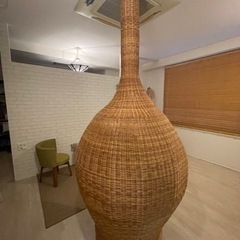 【超レア】エスニックテイストのシングルソファ　オットマン付　ラブチェアとしてもの画像