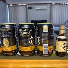 山崎ハイボールと山崎12年ミニボトルの画像