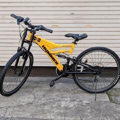 【受渡し決定】HUMMER マウンテンバイク DH2618-E イエロー 26型 外装18段変速