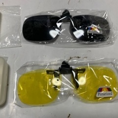クリップオンサングラス／2個セット】の画像