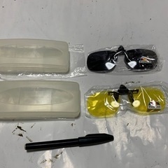 クリップオンサングラス／2個セット】の画像