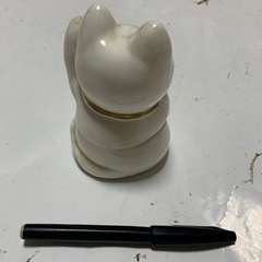 招き猫　陶器　印鑑入れの画像