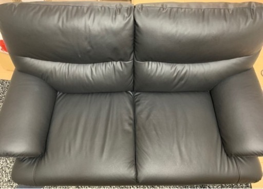 即お渡し可能　2人がけソファ　ブラック　ニトリ