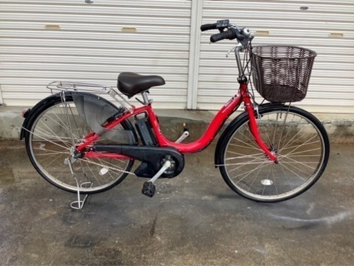 184 ヤマハ新機種電動アシスト自転車pas natura26インチ　レッドアルミボディ