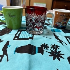 江戸切子ロックグラスとオマケの画像