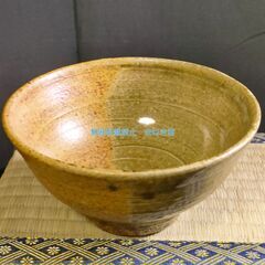 鳥取県　倉吉市　国造焼　三代　浩彩　山本浩彩　伊羅保　茶碗　抹茶茶碗　抹茶碗の画像