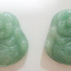 新品・送料無料！布袋様　七福神　グリーンアベンチュリン天然石　ペンダント　ほてい　オブシディアン　金運 財運 ご利益 運気アップ の画像