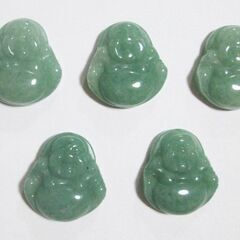 新品・送料無料！布袋様　七福神　グリーンアベンチュリン天然石　ペンダント　ほてい　オブシディアン　金運 財運 ご利益 運気アップ の画像
