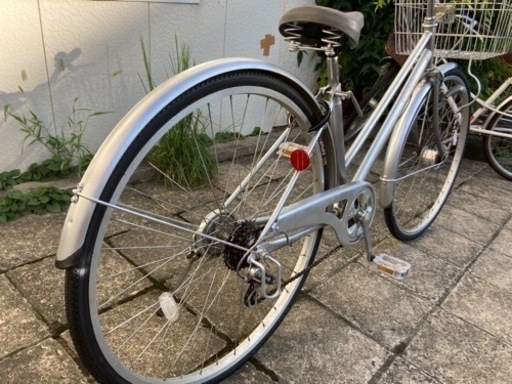 【27インチ自転車】6段変速　LEDオートライト付　前後タイヤ、チューブ、鍵新品❗️スペアキーあり　若林自転車　膳所店　SALE中❗️