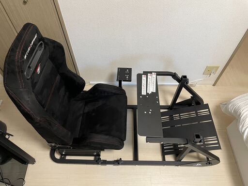 [新品59,800円] STRASSE ストラッセ RCZ01 ハンコン コックピット レーシングコックピット バケットシート セミバケットシート付き スエード生地 金属製フレーム グランツーリスモ ブラック レーシングシミュレータ