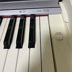 白いCASIO 電子ピアノ PX-735WE 88鍵 Privia 2011年製造 (椅子無し)の画像
