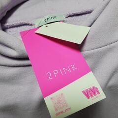 値下げ可能◎【新品未使用】2PINK　Lサイズ　パステル　パーカーの画像