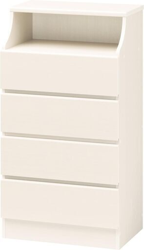 白井産業 チェスト タンス 衣類 収納 ホワイト 幅60 高さ111.9 奥行41.9cm