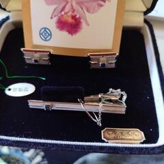 純銀のカフスボタンの画像