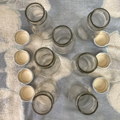 ガラス　空瓶　かごめ　7個　空き瓶の画像