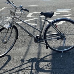 中古　自転車　シルバー