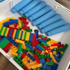 ブロックテーブル&チェアセットの画像