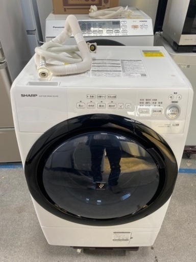 SHARP ドラム式洗濯乾燥機 7.0kg ES-S7E-WL 2019年製●E075M206