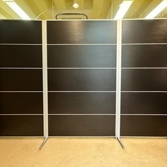 値下げ【美品】幅3000mm (3m)木目高級パーテーション3連...
