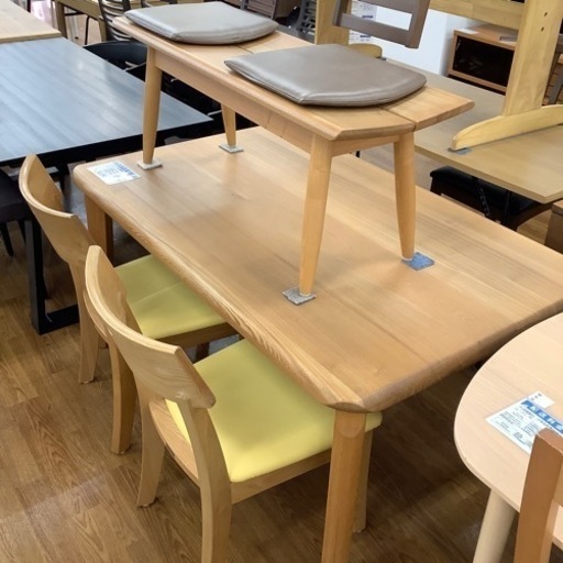 ナガノインテリア ベンチダイニング4点セット【トレファク 川越店】