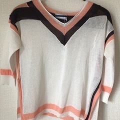 新品　LALEIA　レディース　 夏ニット　カットソー　七分袖