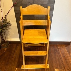 カトージ　KATOJI 木製ハイチェア　ベビーチェアの画像